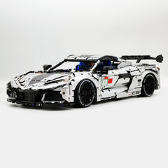 1: 8 Corvette C8 Supercar Building Sets, Matte Silver Customized Edition (3788 Pcs)
