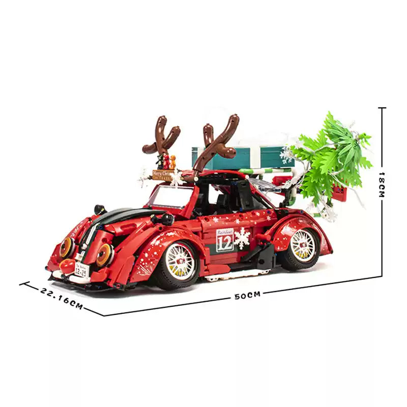 Christmas Special Beetle Car, Openable Top Gift Box, Removable Christmas Tree on the Car Body(2870 Pcs)