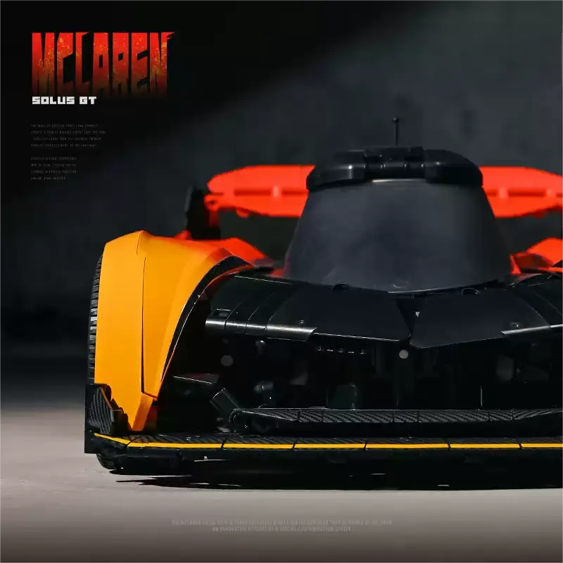 McLaren Solus-GT Building Set – Spray Gradient Finish, Exclusive Molded Accessories, and Ultimate Craftsmanship (2135 Pcs)