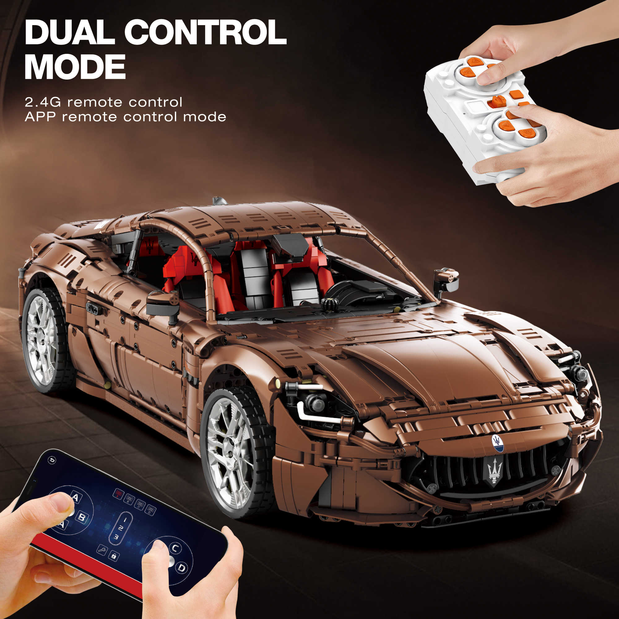 1:8 Officially Licensed Maserati GranTurismo, Brown Remote Control Edition (5400+ PCS)