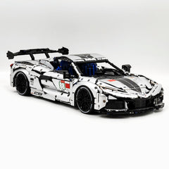 1: 8 Corvette C8 Supercar Building Sets, Matte Silver Customized Edition (3788 Pcs)