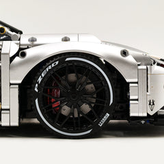 1: 8 Corvette C8 Supercar Building Sets, Matte Silver Customized Edition (3788 Pcs)