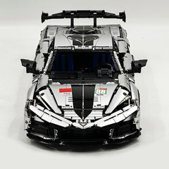 1: 8 Corvette C8 Supercar Building Sets, Matte Silver Customized Edition (3788 Pcs)