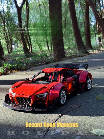 AUDI R8 Red Beast, Large Rear Wing (2641 Pcs) | BAV BRICK