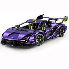 1: 8 Comet Purple Lamborghini Supercar with Remote Control – Electric Features, V10 Engine, and Custom Starry Sky Finish (3654 Pcs)