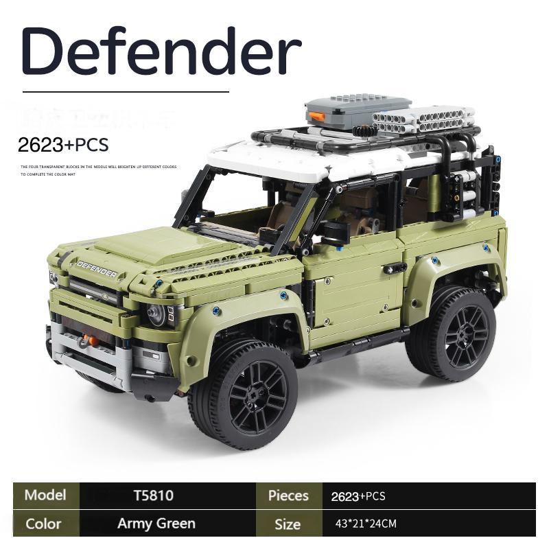 Land Rover Defender, Removable Roof Rack, Rotating Gear to Recover the Tow Rope, Travel Compartment, Foldable Rear Seats, Four-Speed Gearbox, Six-Cylinder Engine (2623 Pcs)