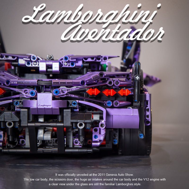 1:8 Purple Lamborghini Sian Collector's Edition (3955 Pcs) - BAV BRICK