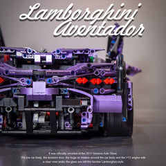 1:8 Purple Lamborghini Sian Collector's Edition (3955 Pcs) - BAV BRICK