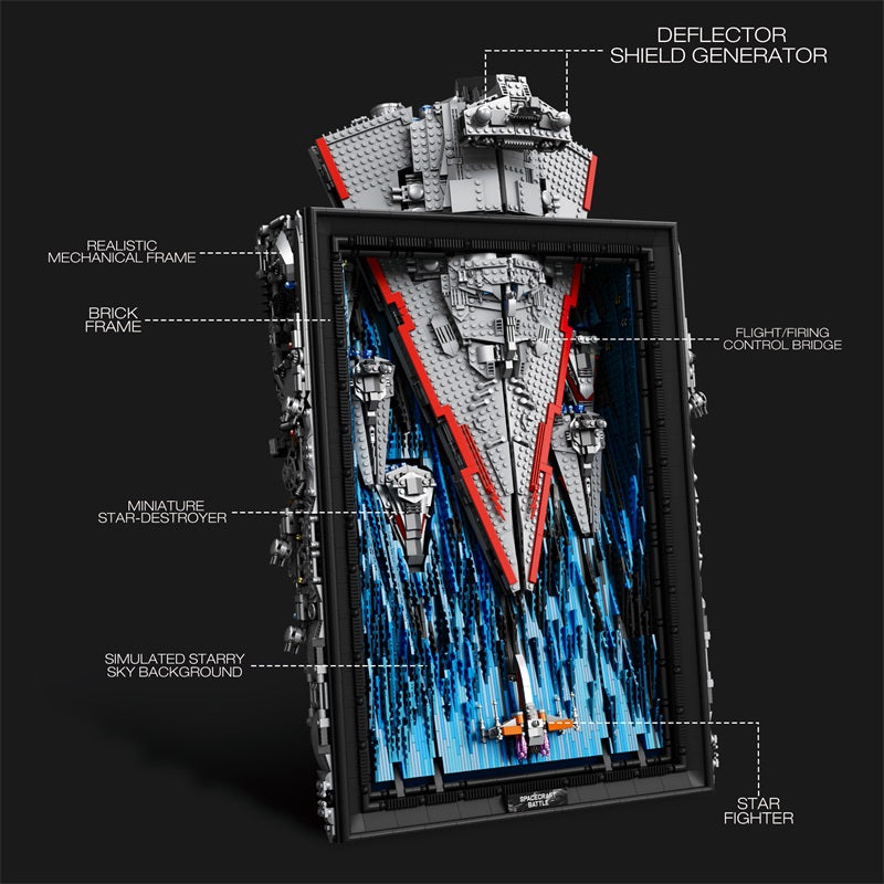 Giant Space Craft Aircraft Carrier, Wall Display, The Ultimate Collector's Set (5964 Pcs) - BAV BRICK