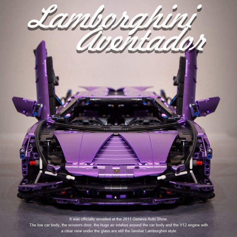 1:8 Purple Lamborghini Sian Collector's Edition (3955 Pcs) - BAV BRICK