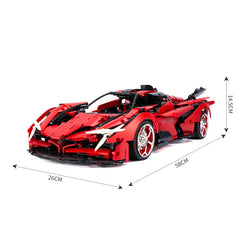 1: 8 Apollo Red Devil with Remote Control, High Detail Restoration (3669 Pcs) - BAV BRICK