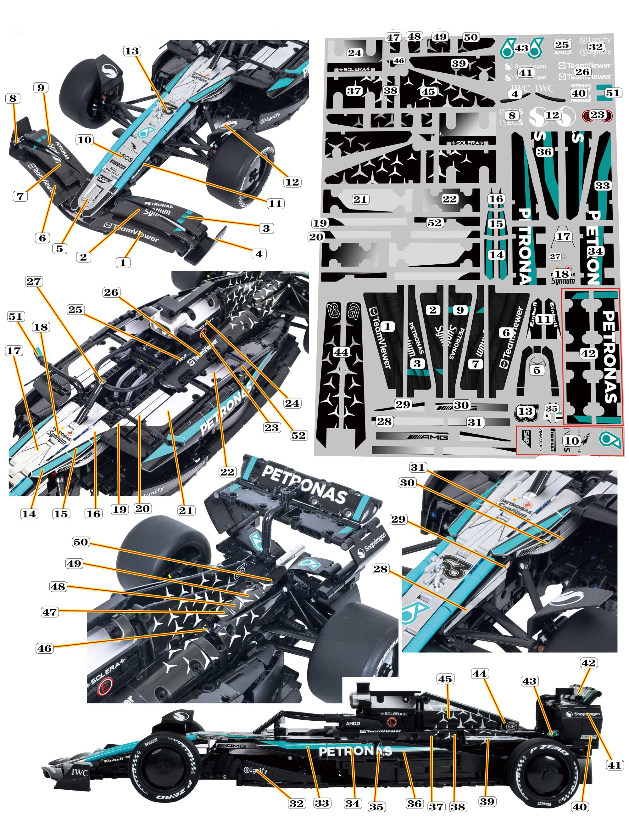 1:8 Mercedes-Benz W16 F1 Racing Car | Exclusive Racing Livery (1887+ PCS) - BAV BRICK