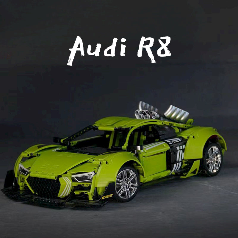 AUDI R8 Green Beast, Large Rear Wing (2641 Pcs) - BAV BRICK