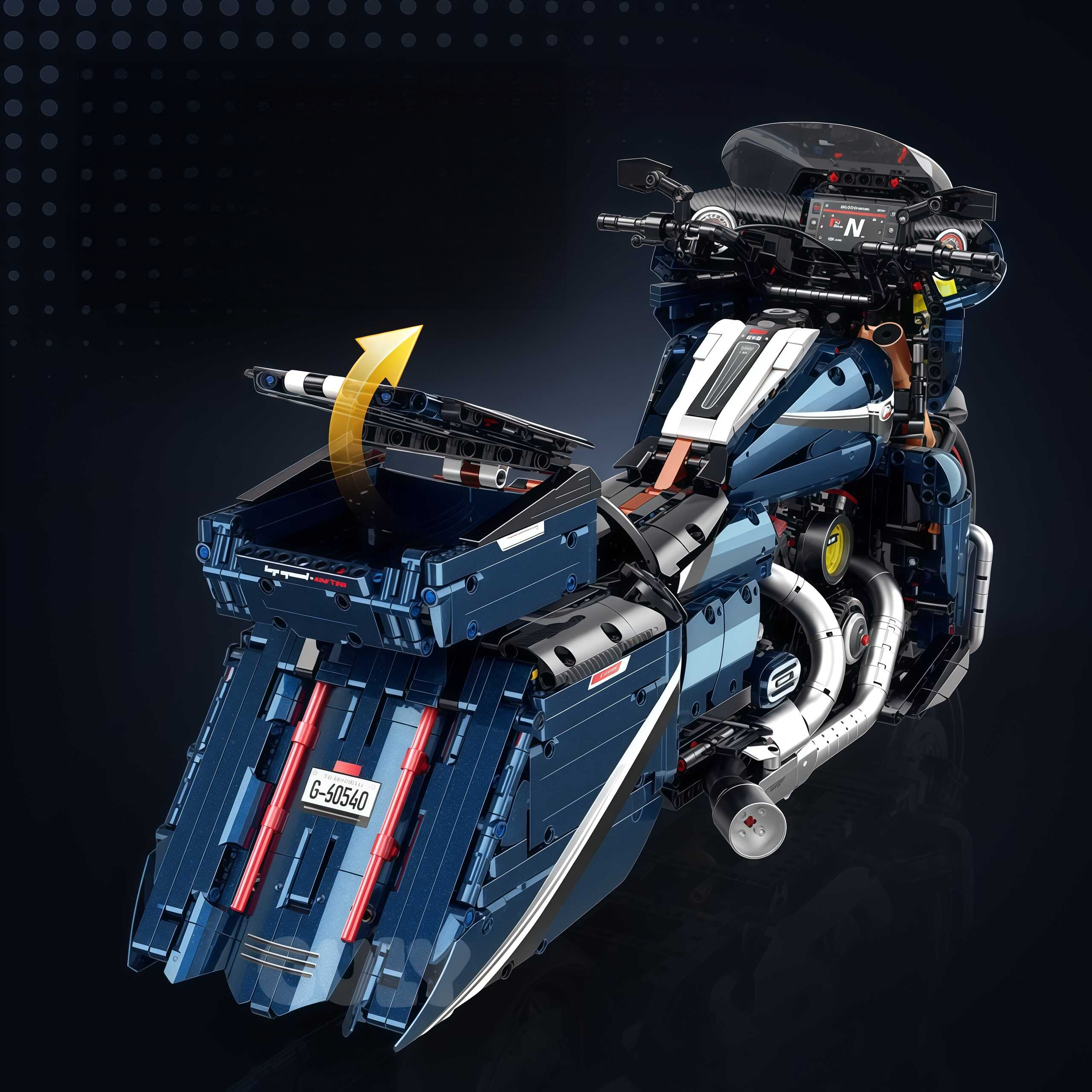 1:5 Harley-Davidson Street Glide Motorcycle | Glossy Starry Sky Blue Painted Edition(2410 PCS) - BAV BRICK