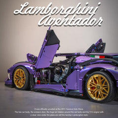 1:8 Purple Lamborghini Sian Collector's Edition (3955 Pcs) - BAV BRICK