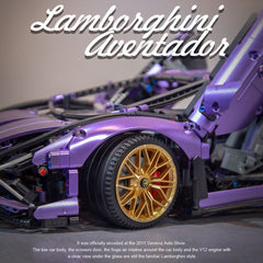 1:8 Purple Lamborghini Sian Collector's Edition (3955 Pcs) - BAV BRICK