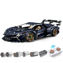 1: 8 Starry Night Sportcar con control remoto, chasis de elevación eléctrico, puerta eléctrica (4106 piezas)